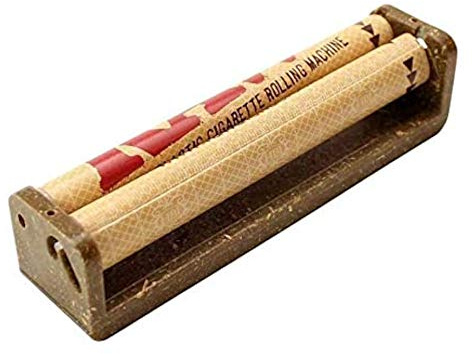 Rollingsupreme Raw Zigarettendrehmaschine, aus Hanfkunststoff, Größe: King Size (110 mm lang) , plastik, braun, 1 Stück