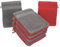 Betz 10 Stück Waschhandschuhe Premium 100% Baumwolle Waschlappen Set 16x21 cm Farbe rot und anthrazit