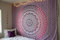 THE ART BOX Indie Wandteppich Baumwolle Mandala Wandbehang Deko Teppich Aesthetic Room Decor Dekoration Wandtuch/Strandtuch Wohnzimmer Indische Tücher Schlafzimmer, Pink und Weiß, 210x230 Cm
