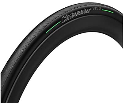 Pirelli Unisex – Erwachsene CINTURATO Velo Tubeless Ready Rennrad Reifen, Black/Green, 28-622