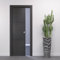 Porte Italiane, Porta Scorrevole Interno Muro, Porta a Scomparsa in Legno, Telaio in HDF e Coprifili Waterproof, Colore Rovere Grigio, 90x210 cm, con Serratura Cromo Satinato