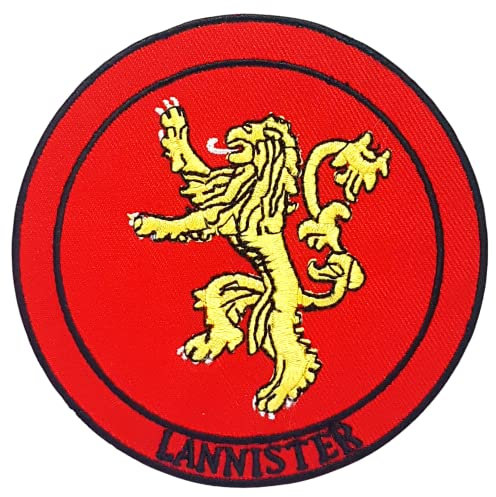 Game of Thrones Dark Horse House of Lannister Lion Sigil Iron Sew on Embroidered Patch