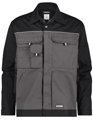 DASSY® Lugano Zweifarbige Arbeitsjacke - Größe L - ZEMENTGRAU/SCHWARZ
