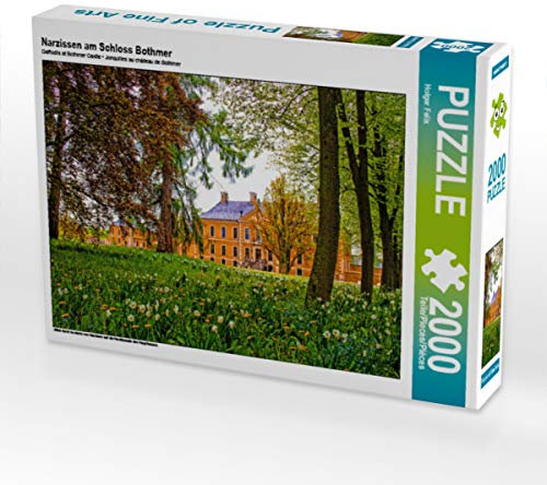 CALVENDO Puzzle Narzissen am Schloss Bothmer 2000 Teile Puzzle quer | 2000 Teile Lege-Größe 90 x 67 cm Foto-Puzzle für glückliche Stunden