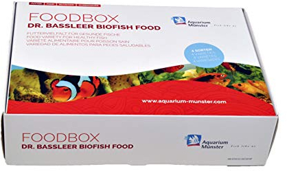 Aquarium Münster Dr. Bassleer Biofish Food Foodbox L - enthält 4 Sorten Futter je 60g Regular Chlorella Garlic Acai