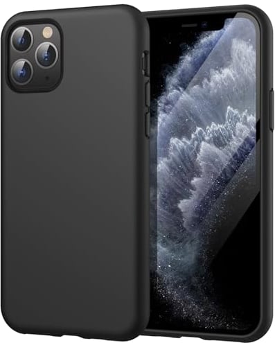 JETech Silicone Case for iPhone 11 Pro Max 6.5-Inch, Silky-Soft Touch Full-Body Protective Phone Case, Shockproof Cover with Microfiber Lining (Black)