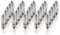hellum Ersatz-Kerzen für Schwibbogen, 25 Stück 5V 3W Riffelkerze für Weihnachtsbaum Kerzen Lichterketten innen mit 50 Brennstellen, Birnen für Lichterbogen E10/ 5V/ 3W/ 22 Lumen 910117