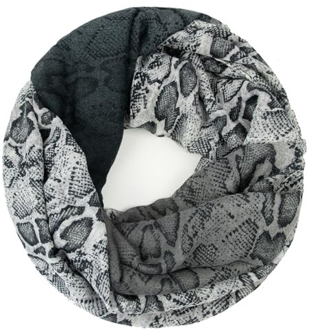 Gloop Damen Schal mit Leo Muster, farbigen Streifen weiche tücher Halstücher