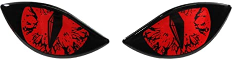 BIKE-label Reflex Aufkleber 3D Böse Augen Auto Motorrad Helm rot 910065VA