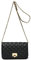 Damen Schultertasche gesteppt Crossbody börse Designer Gitter Leder Kette Tasche, Schwarz (schwarz), Small