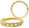 JC Damenring in 585 Bicolor Panzer Ring Einzelring Damen Ring Schmuck 8204