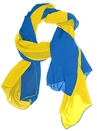 Ukraine Flagge Langer Schal Schal Wrap für Frauen seidige Schals Elegant Strand Sarong Wrap, Flagge der Ukraine