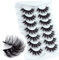 Faux Cils 7 Paires- 8D Faux Cils Naturel à la Main Ultra-Minces Cils Professionnel Cils Noir Réutilisables (G02)