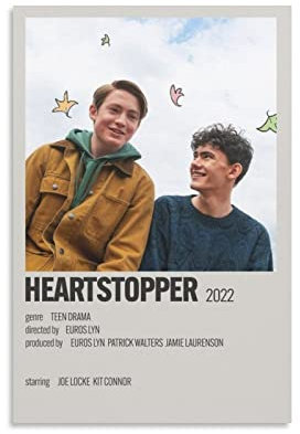 PONINI Heartstopper Minimalistisches Polaroid-Filmposter, Wandkunst, Leinwand-Kunstwerk, ästhetisch, 40 x 60 cm