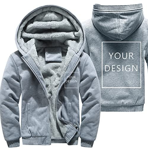 ALRRGPB Individuelle Hoodies für Herren entwerfen Sie Ihr eigenes Bild, personalisiertes Sweatshirt mit durchgehendem Reißverschluss