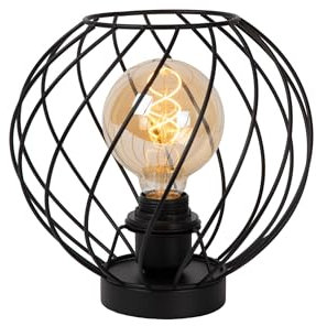 LUCIDE DANZA - Tischlampe - Ø 25 cm - 1xE27 - Schwarz