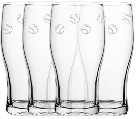 Lot de 4 verres à bière gravés, 590 ml, cadeau de fête des pères, gravé au laser au Royaume-Uni, cadeau pour lui, cadeau pour papa, frère, oncle, anniversaire