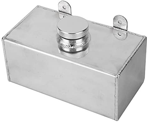 Botella de Arandela de Parabrisas de Aluminio, Tanque de Pulverización Intercooler Pulido de 2L, Piezas Universales para Coche