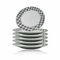 Vetrineinrete® Set 6 piatti piani in ceramica decorati fiori neri stile shabby chic piatto da portata