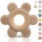 CAJA Beißring Baby - Zahnungshilfe - Beissring Blume - Beißspielzeug - Zahnen - Nursing - Zubehör Silikon für Babys (field grey)