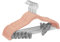 SONGMICS Grucce Pantaloni con Pinze, 10 Pezzi, Grucce Appendiabiti in Velluto, 42,5 cm, Appendini con Pinze Regolabili, Salvaspazio, Antiscivolo, per Gonne, Cappotti, Rosa Chiaro CRF012R10