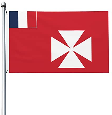 Drapeau de Wallis et Futuna (1910-1974) drapeaux 0,9 x 1,5 m décoration extérieure drapeau léger bannière maison fête drapeaux cour 3 x 5 drapeaux