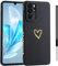 Jeelar ESONG Handyhülle für Huawei P30 Pro,UltraDünn Weiche TPU Silikon Telefonhülle Cover mit Süße Liebe Herzform/Handschlaufe,Stoßfest Bumper Schutzhülle Case für Mädchen/Frauen-Schwarz