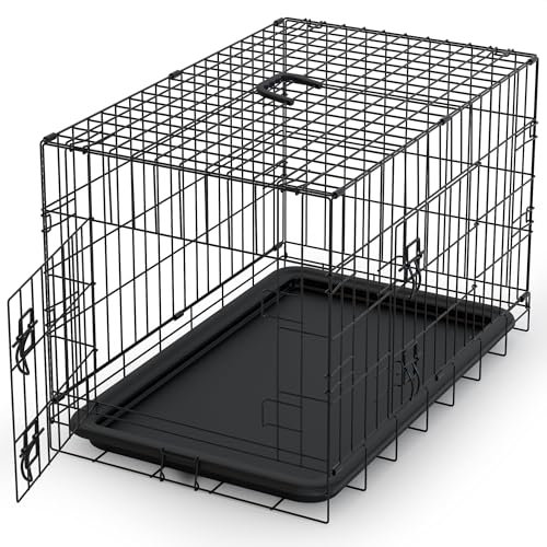 Avalo Hundekäfig XXL - Faltbarer Käfig - Klappbar - 2 Türen - 122x74x80 cm