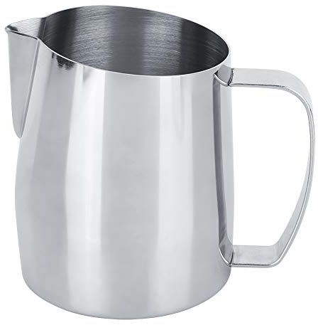 Brocca per Schiuma di Latte in Acciaio Inossidabile da 400 Ml Brocche Fumanti Brocca per Latte Tazza per Latte Art con Manico Isolato per Caffè Domestico