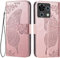 EASSGU Leder Handyhülle für ZTE Blade V50 Vita (6.75 Inches) Flip-Folio Magnetische Hülle mit 3 Kartenfach, 1 Wallet, Sturzfeste, Kratzfeste Case - Roségold