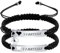 OTXIXTO Personalisierte Passende Armbänder für Paare Einstellbare Geflochtene Paare Armbänder mit Verbindbarem Herz Personalisiertes Gravur Beziehung Name Armband mit Eingraviert Hohlen Herz (Stil B1)