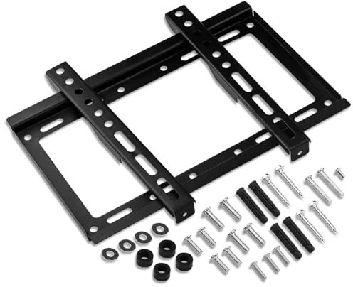 Soporte de pared para TV de 47 pulgadas, para televisores de pantalla plana LED/LCD/OLED de 14 a 47 pulgadas, con mínima distancia a la pared, VESA 200 x 200 mm, hasta 25 kg