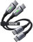 INIU Cable USB C, 100W 0.3m+0.3m Cable de Carga Rápida QC, Trenzado Nylon para Datos y Cargador de Teléfono, Compatible Con iPhone 15 Pro, Samsung S24, iPad, MacBook, Tabletas, LG y Más