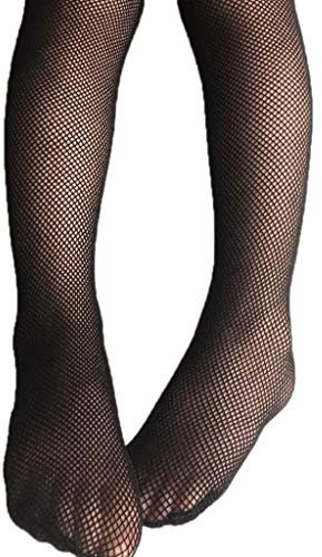 SUCHUANGUANG Medias De Vestir Flacas para Niñas Medias De Malla De Moda para Niñas Medias De Rejilla para Bebés Medias Pantimedias Negras Negro