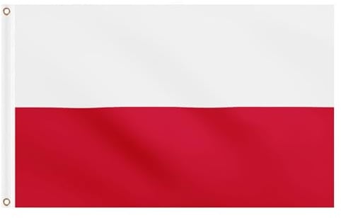 Polnische Flagge, 152 x 91 cm, große Polen-Flaggen mit Messingösen, für Fußballveranstaltungen, Schule, Kulturtag, Nationalfeiertag, Party, Outdoor-Dekorationen