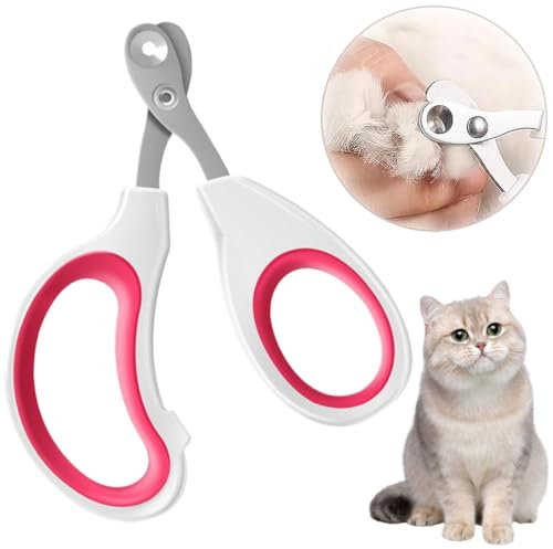 JEYORZY Coupe Griffes Chat Professionnels Facile d'utilisation Super Simple et Pratique à Utiliser, Ciseaux à Ongles Courbe en Acier Inoxydable, Tondeuses à Griffes Portable, Accessoire Chat Lapin