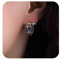 Cybche Vintage Cz Traube Ohrringe Lila Kristall Baumeln Ohrringe Lila Traube Tropfen Ohrringe Strass Obst Ohrringe Grün Cz Blatt Ohrstecker Schmuck Für Frauen
