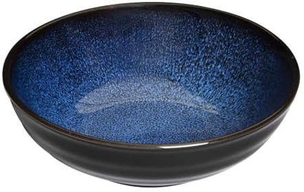 Olympia Luna Coupe Bowl Midnight Blue 160x50mm, Pack of 6 | Glazed finish resists cutlery scratching and edge chipping during busy professional hospitality and catering service.