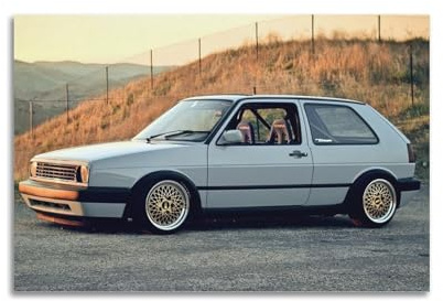 Sportwagen-Poster für Golf GTI MK2, Supercar-Rennwagen, dekoratives Gemälde, Leinwand-Kunstbild, 40 x 60 cm