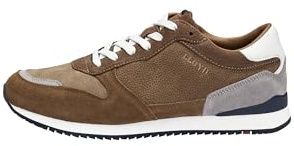 LLOYD Herren Halbschuhe Elmore, Männer Low-Top Sneaker, lose Einlage,Strassenschuhe,Sportschuhe,Freizeitschuhe, Wood/GHOBI/White, 44.5 EU / 10 UK