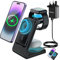 Mag safe Charger Stand, Travel Accessories for Mag-Safe Battery Pack 5000mAh Detachable, Magnetic Wireless Charger for iPhone 14 15 Pro Max 13 12, Portable Powerbank for iWatch 8 7, for Airpods Pro