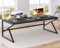 HSH Black Large Home Office Desk, Extra Long 2 person Computer Desk, Industrial Metal Wood double Desk for Executive Work Writing Study, Modern Black Bedroom Living Room PC Laptop Gaming Table 200cm