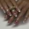 24pcs French Tip False Nails Short Almond Press on Nails White Edge Nude Pink Fake Nails Red Lips Stick on Nails Removable Glue-on Acrylic Valentines Day Women Girls Nail Art Accessories Gifts