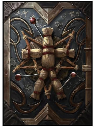 Fantasy North - Book of Curses - Spell Book Series I - 100 Textured Matte TCG Card Sleeves - Fits Magic MTG Commander Pokemon and Other Card Games - Playing Card Sleeves