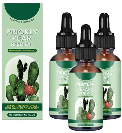 Cactus Pear Seed Oil, Organic Cold Pressed, Prickly Pear Seed Oil, Pure Cactus Essential Oils, Natural Prickly Pear Oil, for Firming and Moisturising, Natural Anti-Ageing Face and Body Oil (3)