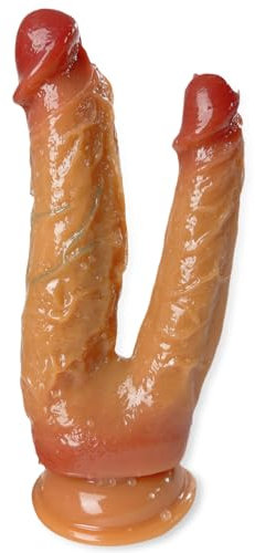 Dildo Doppio 21 cm Dildo Realistico con Silicone Liquido e Forte Ventosa Pene Replica con Vene Masturbatore Giocattolo del Sesso Plug Anale per il Punto G Vaginale e il Gioco per Donne Sex Toys