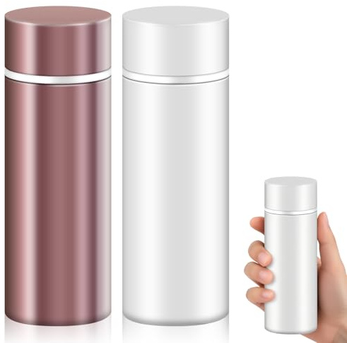Aicharynic Mini thermos in acciaio inox da 120 ml, doppia borraccia termica in acciaio inox per bevande calde e fredde, perfetta per attività all'aperto, lavoro, scuola, escursionismo e in viaggio