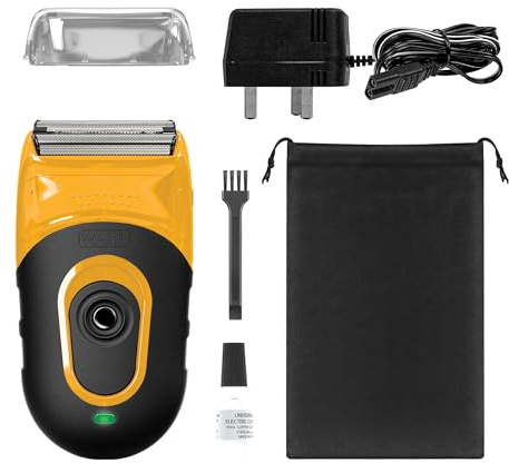 Wahl Extreme Grip Shaver, Flexible Foils, Non-Slip Grip, Easy Clean, Total Control & Comfortable Shaving, Designed for Travel & Quick Groom Use, 60 Minutes of Power, Lithium LED Charge Display