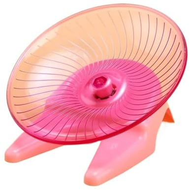 Laufrad für Haustiere, leises Joggen, solide, nicht klemmende Füße, Hamster, Kleintiere, Maus, Übungszubehör, Schweine-Übungsspielzeug (Rosa)
