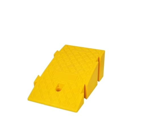 Tappetino Portatile per rampa Auto - Cuneo in Gomma per Accesso in Salita, Tappetino Triangolare per Pendenza (Nero, 1 Pezzo) - Ideale per Veicoli, rimorchi e Attrezzature. (Giallo